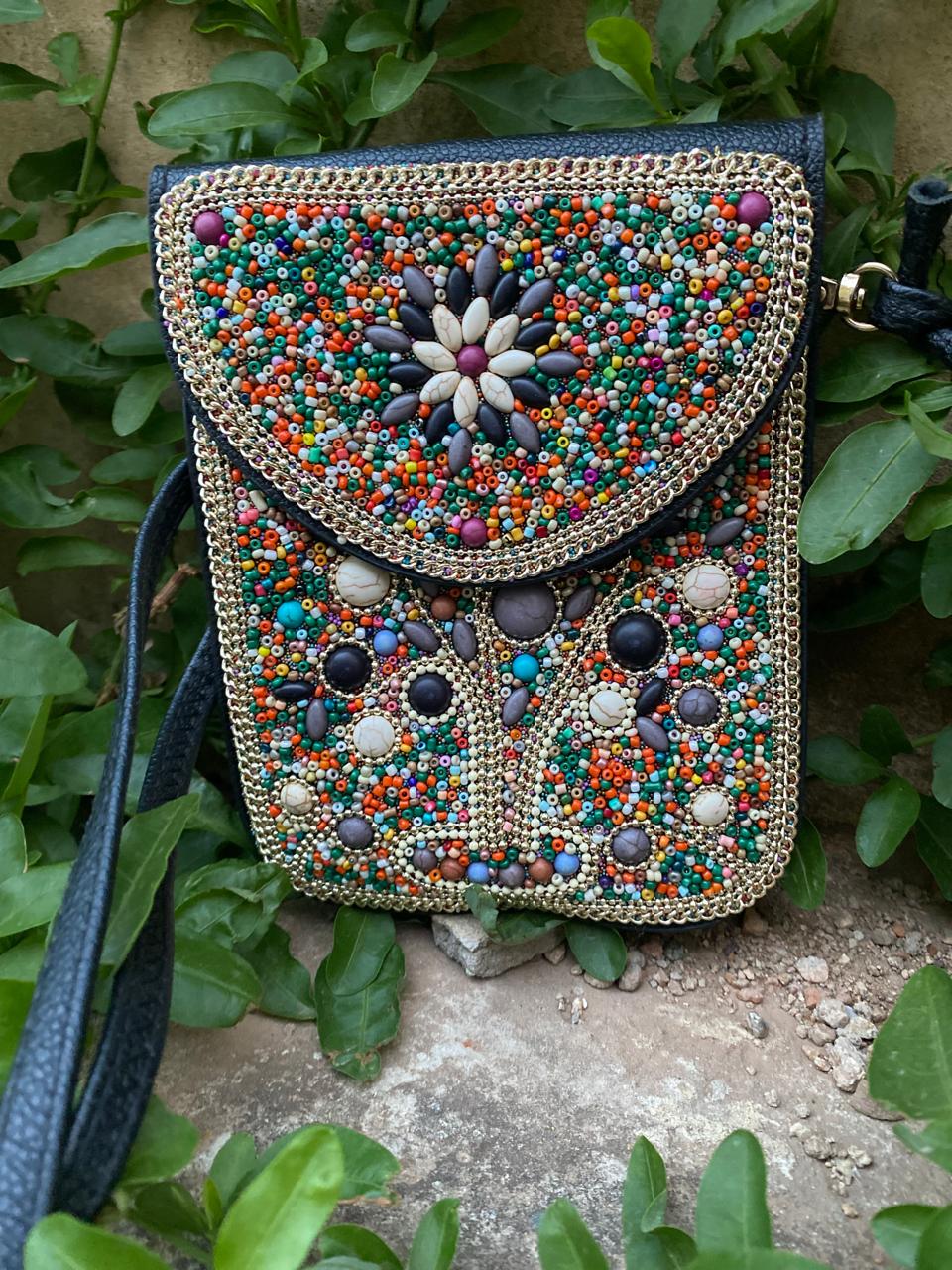 EAD - Flower Beadwork - Hand Bag